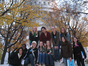 Madison SOS Teen Leaders at the State Capitol