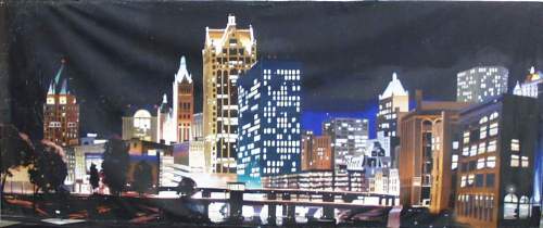 Mural Milwaukee Skyline
